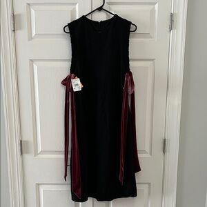 Elegant Black and Burgundy Dress